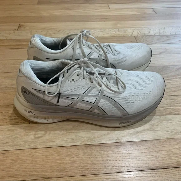 ASICS Men's Gel-Kayano 30 Running Shoes Oatmeal/Black Athletic Comfort Size 12 - Picture 2 of 9